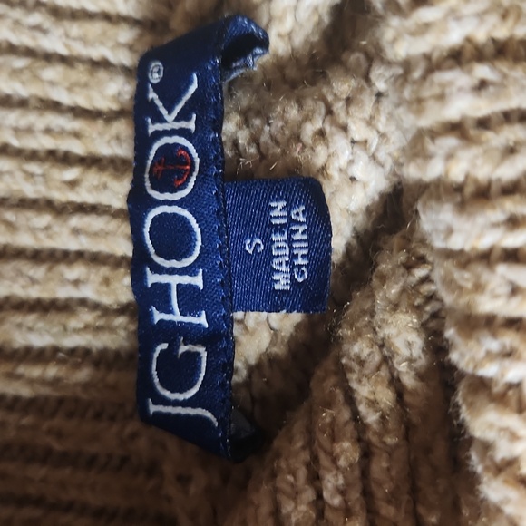 J. HOOK Oatmeal Turtleneck Sweater, Size S - Picture 3 of 4